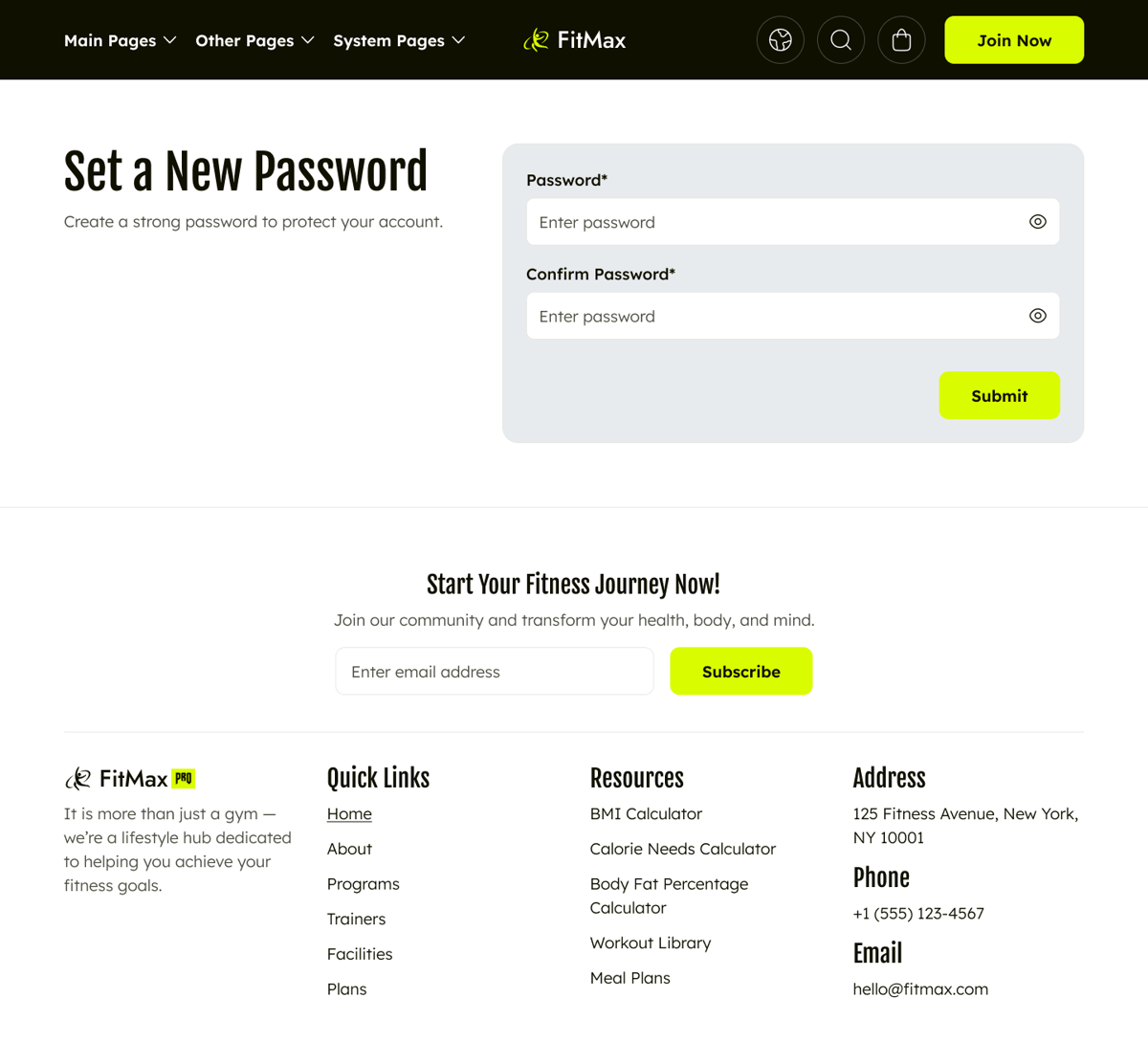 Reset Password